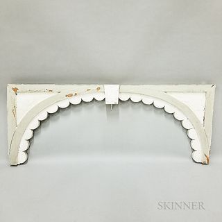 Carved and Painted Wood and Plaster Archway