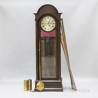 Waterbury Glazed Mahogany Tall Case Clock
