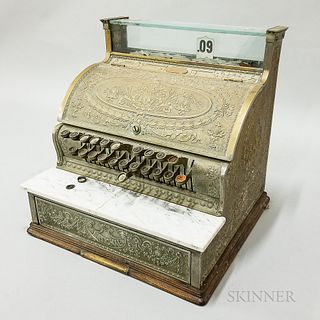 Brass and Marble National Cash Register