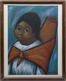 Arturo Nieto (Ecuadorian, 20th Century)       Two Works: Carrying the Water Home and Young Maiden After Church