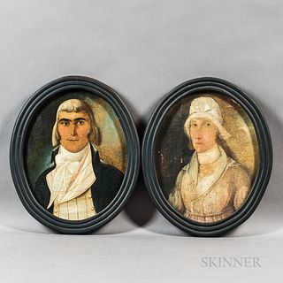 Continental School, 18th Century       Portraits of a Man and Woman
