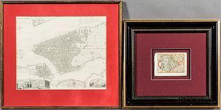 Two Framed Maps of Mediolani and New York