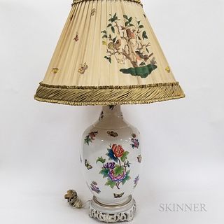 Herend "Victoria" Porcelain Table Lamp and Shade