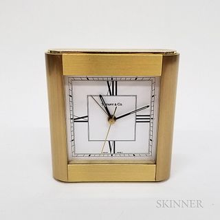 Tiffany & Co. Brass Travel Alarm Clock