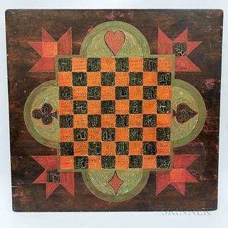 Paint-decorated Maple Checkerboard