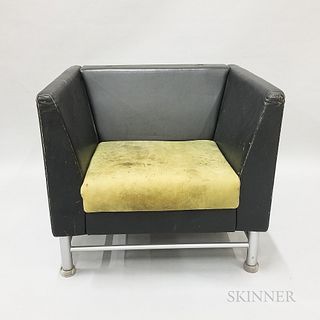 Ettore Sottsass for Knoll International Leather-upholstered "Eastside Chair,"