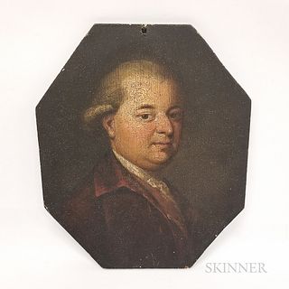 British School Oil on Panel Portrait of a Gentleman