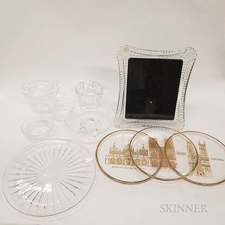 Ten Pieces of Signed Colorless Glass
