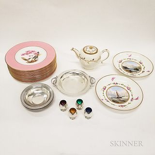 Group of Sterling Silver and Porcelain Tableware