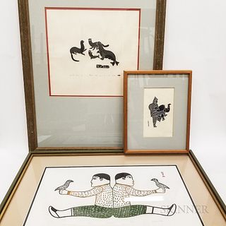 Five Framed Dorset Inuit Lithographs