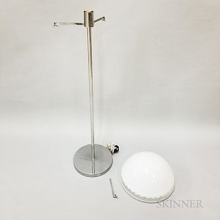 Vetri Chromed Metal and Glass Floor Lamp