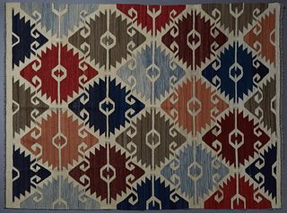 Turkish Kilim Carpet, 6' 3 x 8' 1.