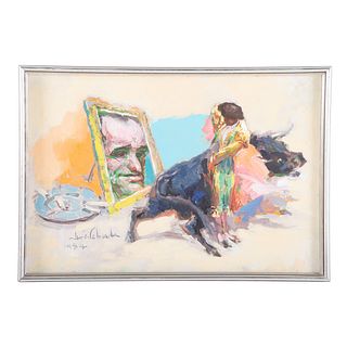 Javier Cabada. Bullfighter, acrylic