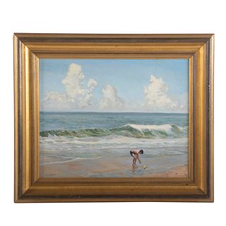 Nathaniel K. Gibbs. "Beach Treasure," oil