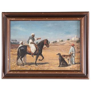 Nathaniel K. Gibbs. Arabian Horse, oil