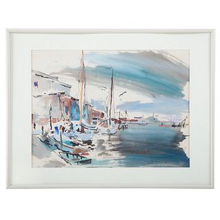 Jack Lewis. "Dredgeboats, Cambridge Waterfront"