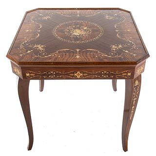 Continental Marquetry Inlaid Games Table