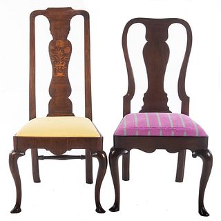 Two Queen Anne Manor Side Chairs