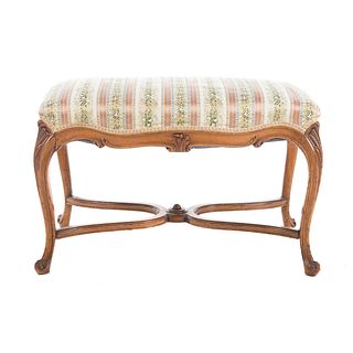 Louis XVI Style Fruitwood Upholstered Window Bench