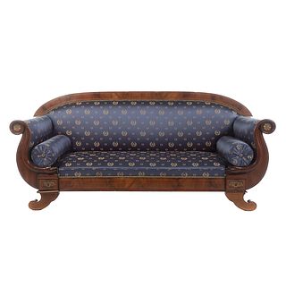 American Classical Inlaid Mahogany Sofa
