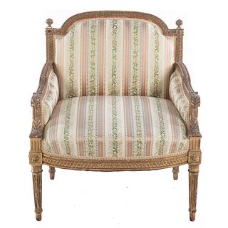 Louis XV Style Upholstered Arm Chair