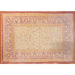 Antique Indo Laristan Carpet, India, 9.7 x 13..6