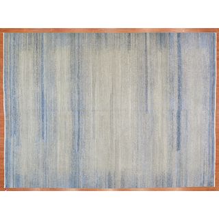 Blue & Grey Modern Style Rug, Nepal, 8 x 10