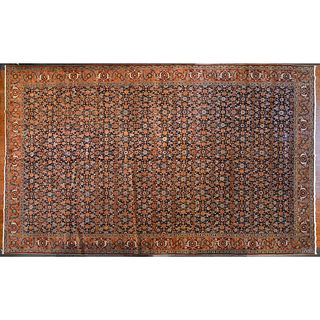 Antique Tabriz Carpet, Persia, 12.7 x 20.9