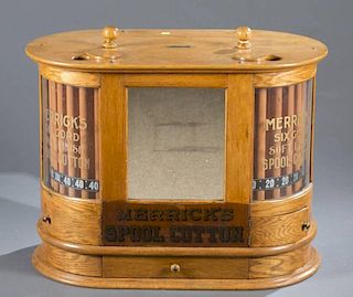 Merrick's six cord spool cotton cabinet. 1897.