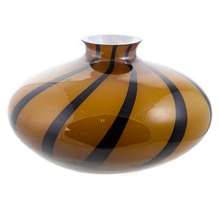 Large American Cased Art Glass Vase