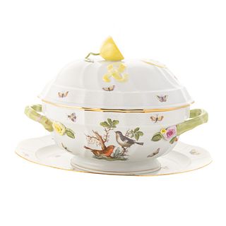 Herend Porcelain Soup Tureen & Underplate