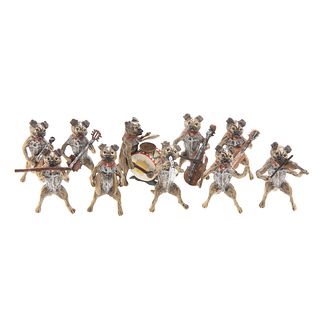 Vienna Cold Painted Bronze 10pc. Terrier Band