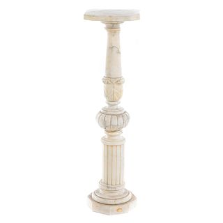 Classical Style Carved Marble Pedestal