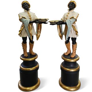 Pair Of Polychrome Blackamoor Statues
