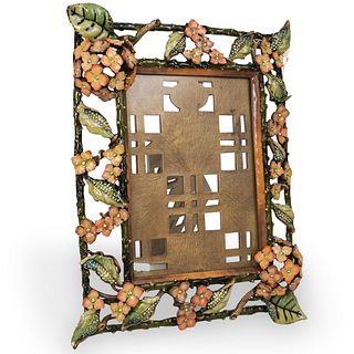 Jay Strongwater Limited Edition Floral Desk Frame