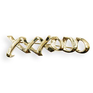 Tiffany & Co 18kt Gold XOXO Brooch