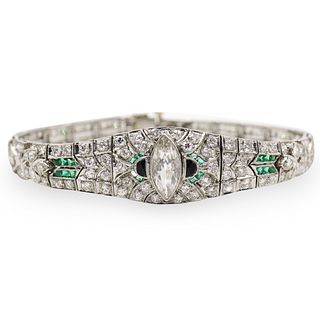 Art Deco Platinum & Diamond Ladies Bracelet
