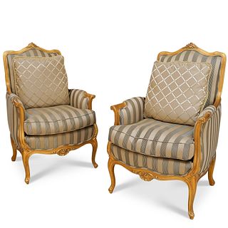 Pair Of "Karges" Louis XV Bergere Chairs