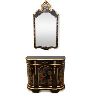 "Karges" Chinoiserie Sideboard & Mirror