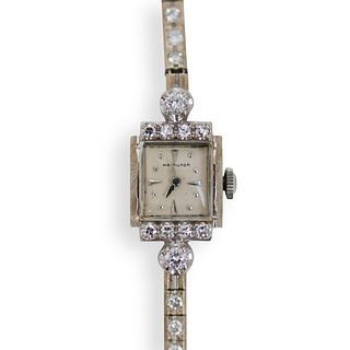 Vintage Hamilton 14k Gold and Diamond Watch