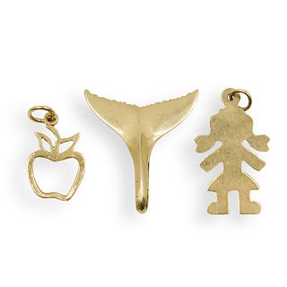 (3 Pc) Misc. 14k gold Charms