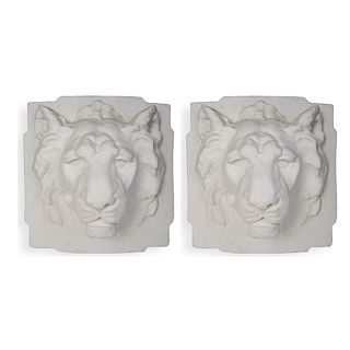 Pair Of Ornamental Tete De Lion Casts