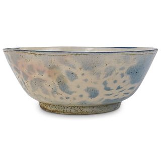 Antique Chinese Blue & White Stoneware Bowl