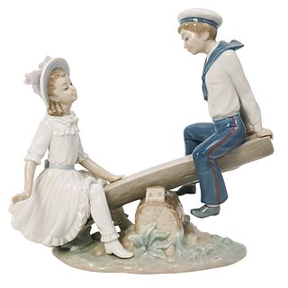 Lladro " Seesaw" Porcelain Figurine