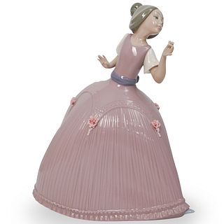 Lladro "Girl in Pink Dress" Porcelain Figurine