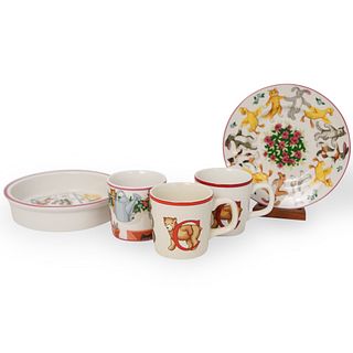 (5 Pcs) Tiffany & Co Porcelain Kids Dish and Cup Set