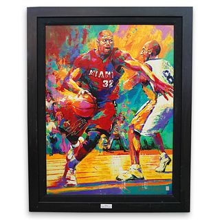 Malcolm Farley & Shaquille O' Neal Signed Painting