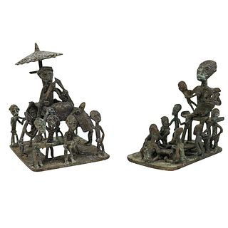 2 Antique African Bronze Sculptures