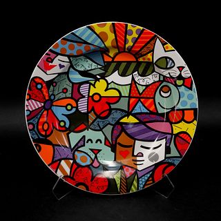 Limited Edition Romero Britto Porcelain Charger