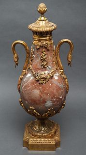 French Louis XVI Style Ormolu Mounted Marble Urn